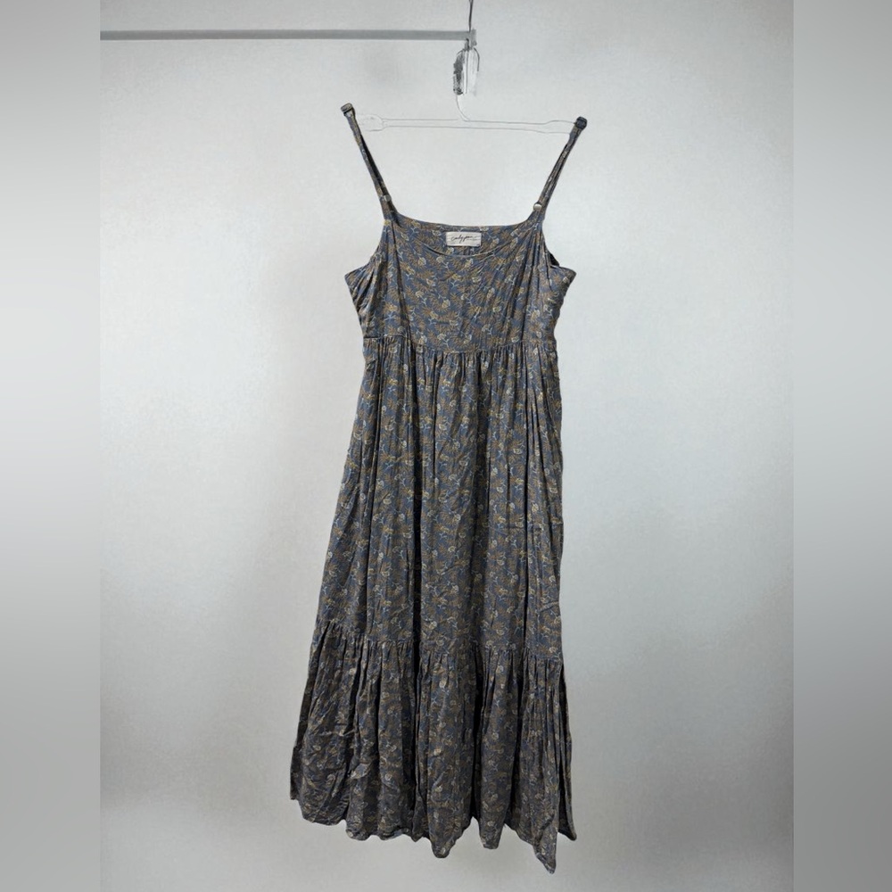 Carly Jean Los Angeles Floral Blue Maxi Dress